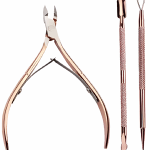 Stainless Steel Nail Clipper & Cuticle Pusher Set